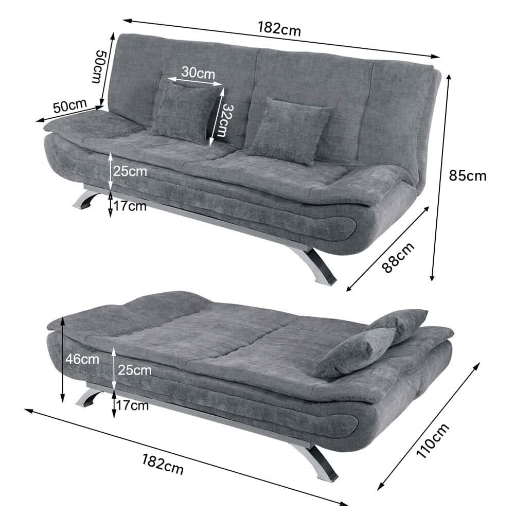 Shell Shaped Convertible Sofa Bed with Dual Functionality