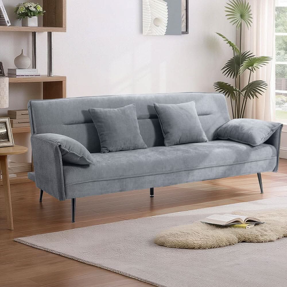 Convertible Sofa Bed with Spring Support and Plush Cushions