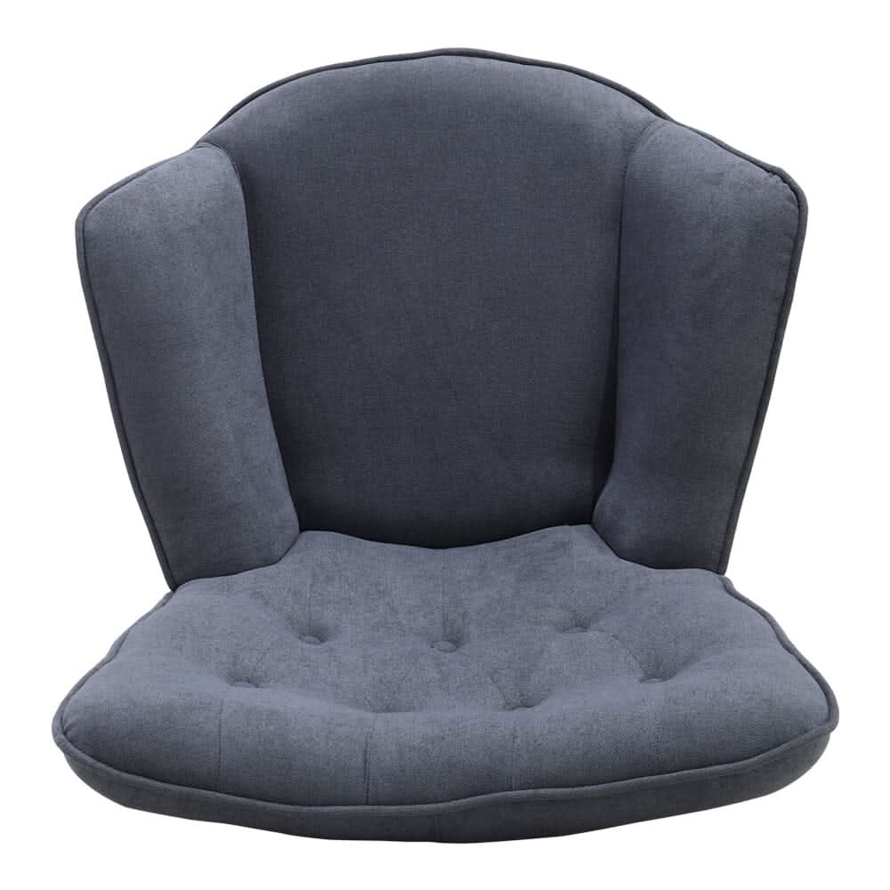 Tufted Button Linen Armchair with Wooden Legs