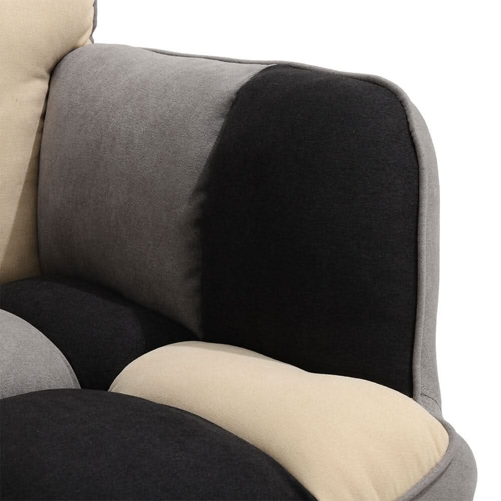 Tufted Linen Upholstered Rocking Chair