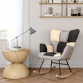 Tufted Linen Upholstered Rocking Chair