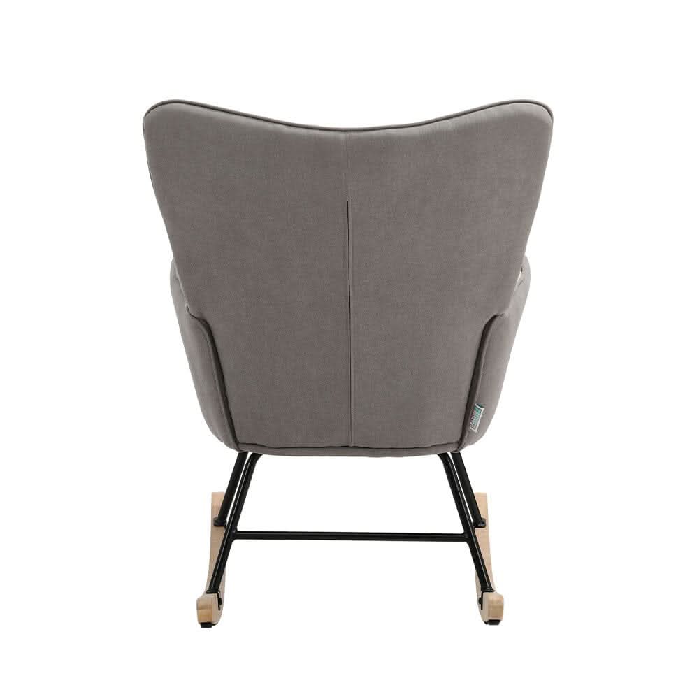 Tufted Linen Upholstered Rocking Chair