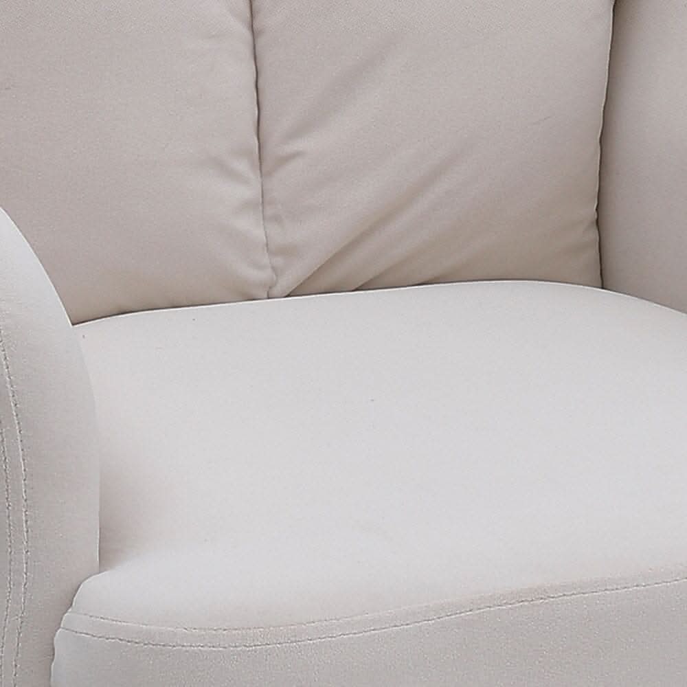 Modern Upholstered Swivel Armchair with Black Legs