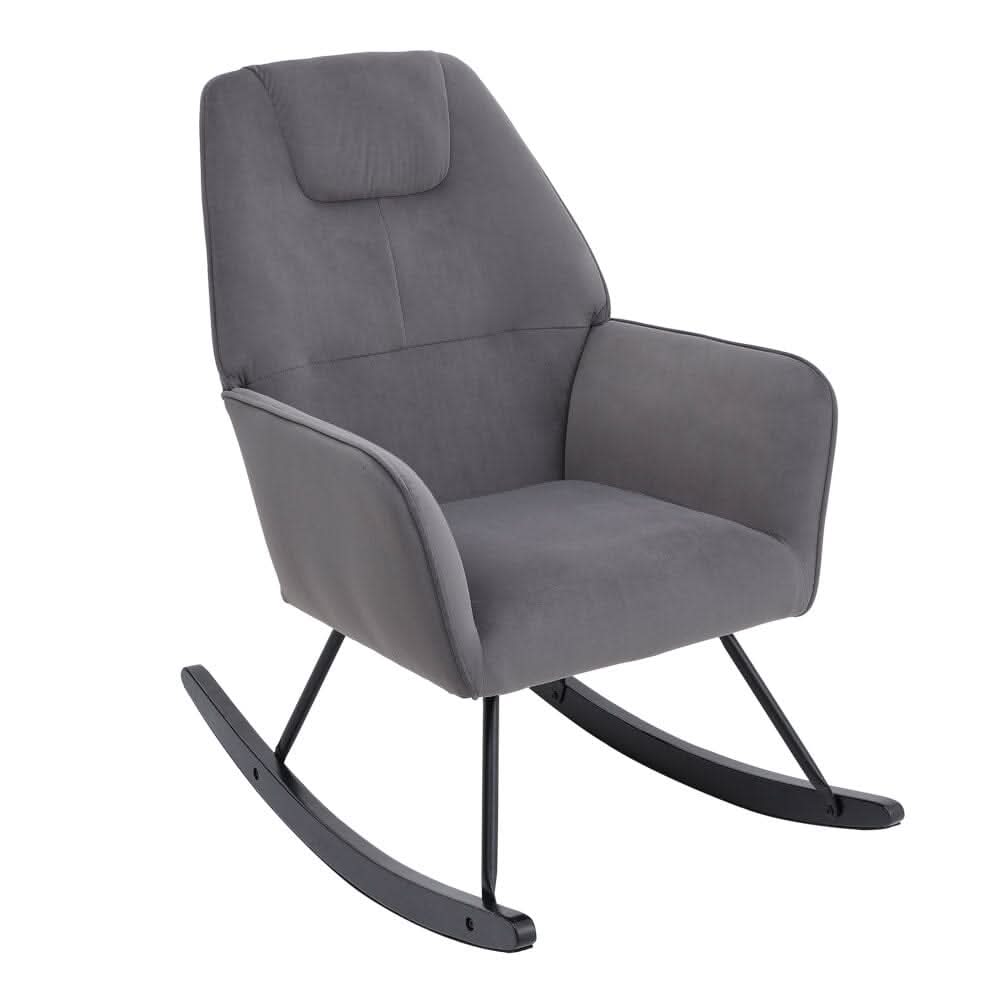 Comfy Grey Nursery Rocking Chair