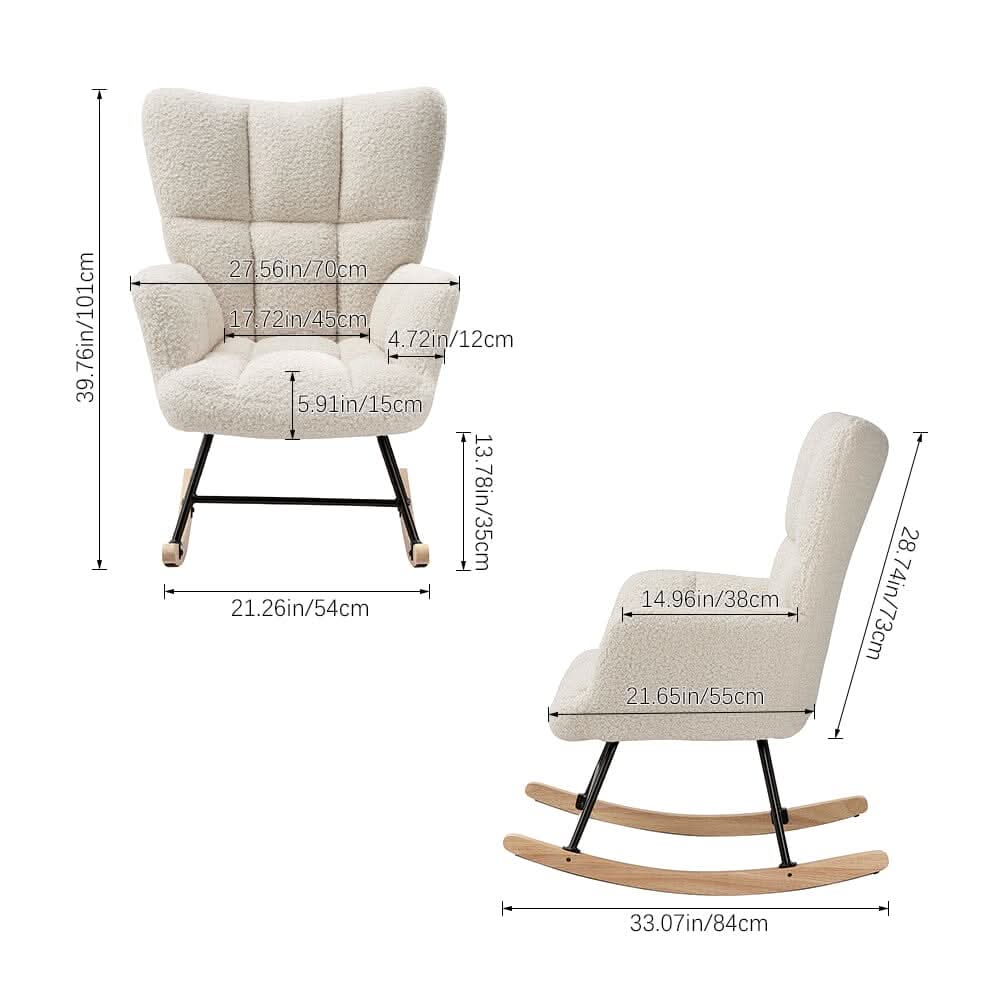 Tufted Upholstered Rocking Chair