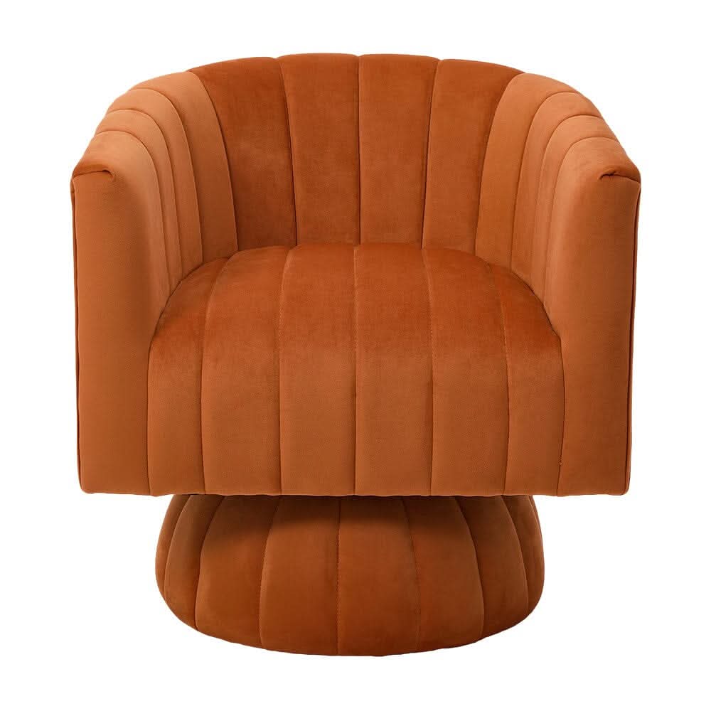 Channel-Tufted Swivel Barrel Chair Collection