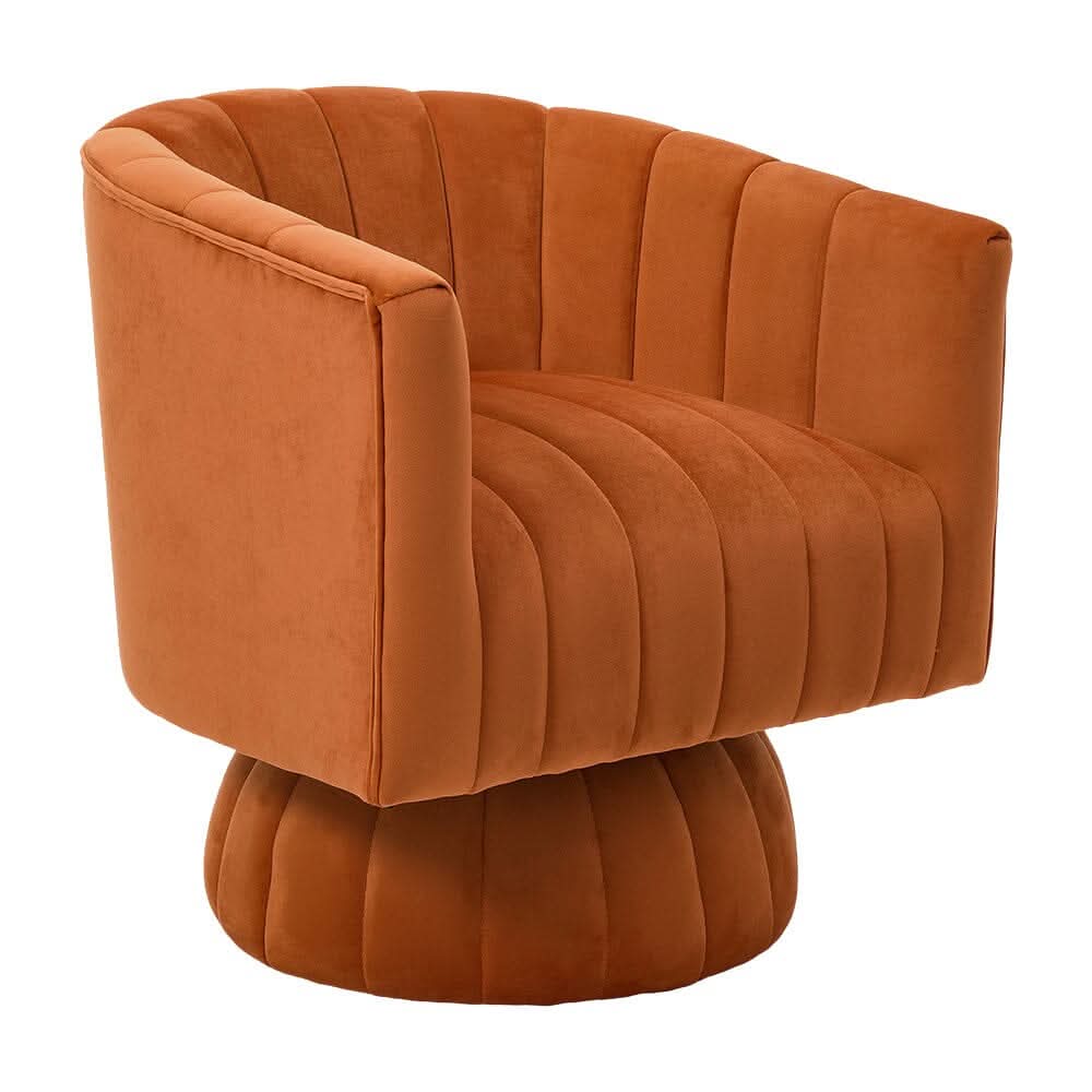 Channel-Tufted Swivel Barrel Chair Collection