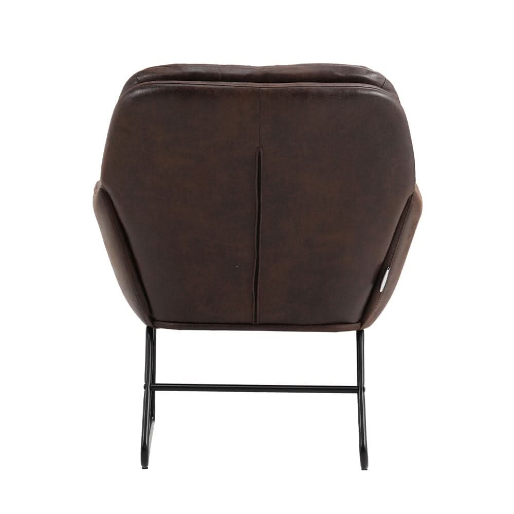 Contemporary Metal Legs Tufted Leisure Armchair