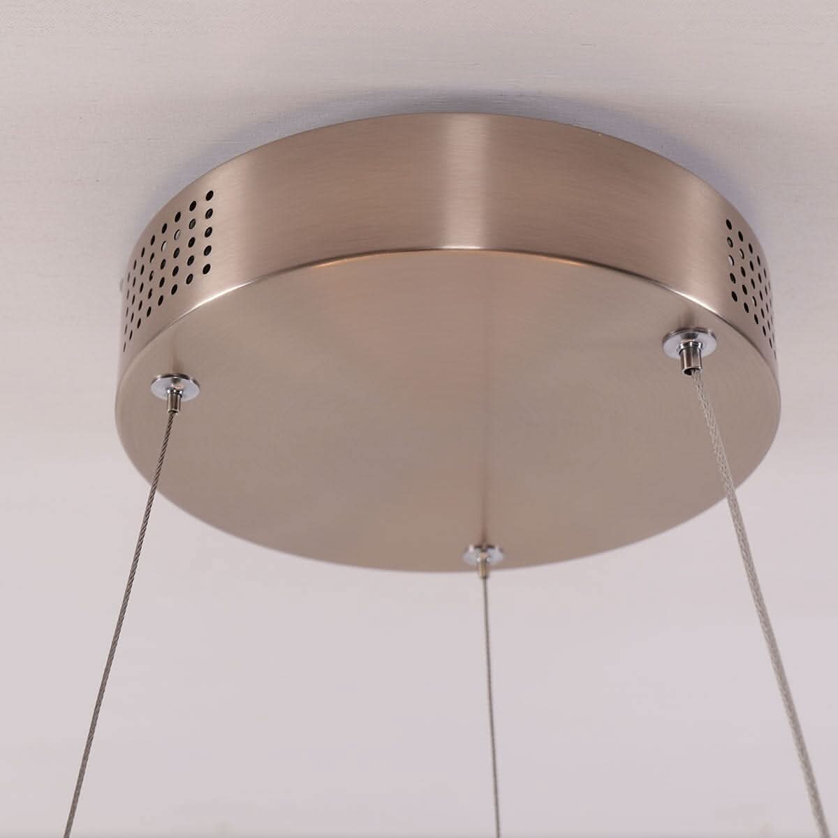Lightsin Crystal LED Pendant Light Gold Circular Chandelier with Crystal Edges