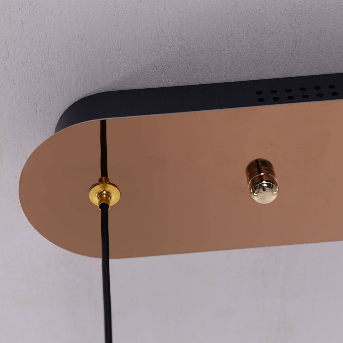 Lightsin Gold Linear LED Pendant Light with Acrylic Shades Metal Ceiling Lighting