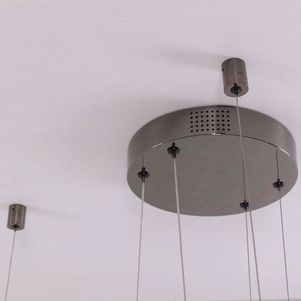 Lightsin Pearl Black Wave LED Chandelier in Aluminum Alloy Modern Ceiling Light