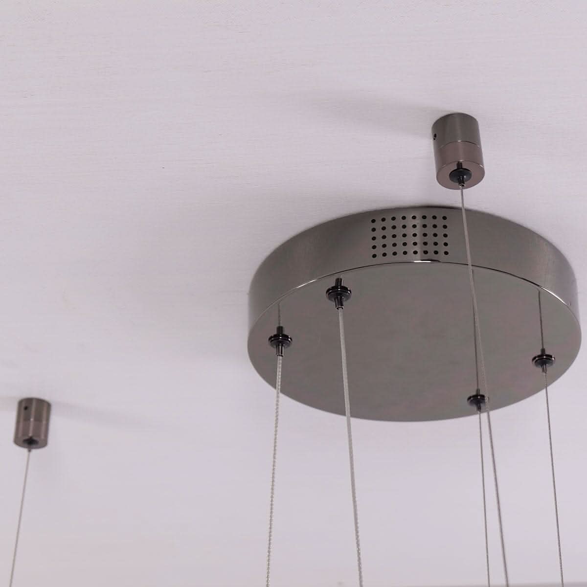 Lightsin Pearl Black Wave LED Chandelier in Aluminum Alloy Modern Ceiling Light