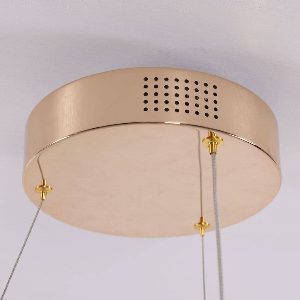 Lightsin Modern LED Pendant Ceiling Light with Cascading Gold Acrylic Curves