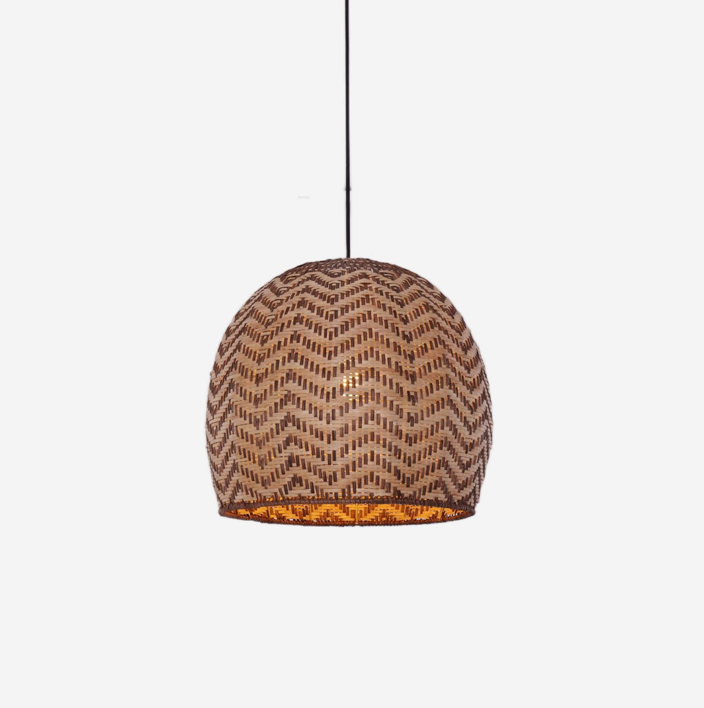 Lightsin Woven Rattan Ceiling Light with Wave Details for Modern Ceiling Lights
