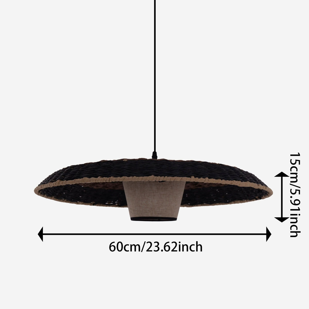 Lightsin Stylish Two-Tone Handwoven Pendant Light Fixture