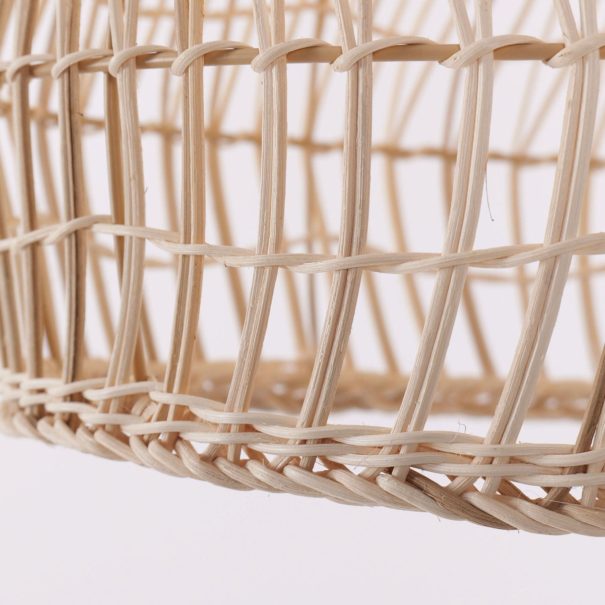 Lightsin Woven Rattan Dome Pendant Ceiling Light – Eco-Friendly Rustic Ceiling Light for Living Room, Dining, and Modern Interiors