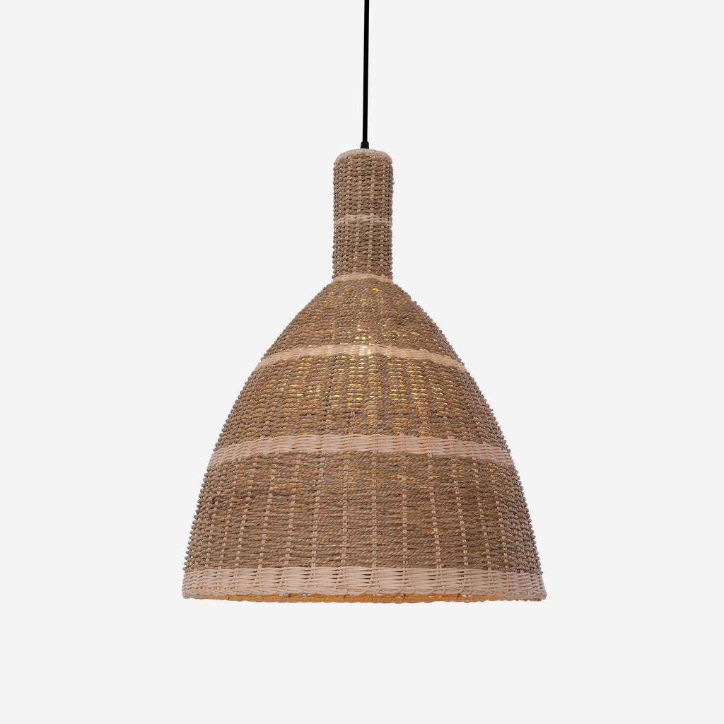 Lightsin Natural Grass Dome Pendant Light – Handwoven Ceiling Pendant Light for Boho, Living Room, and Eco-Friendly Interiors