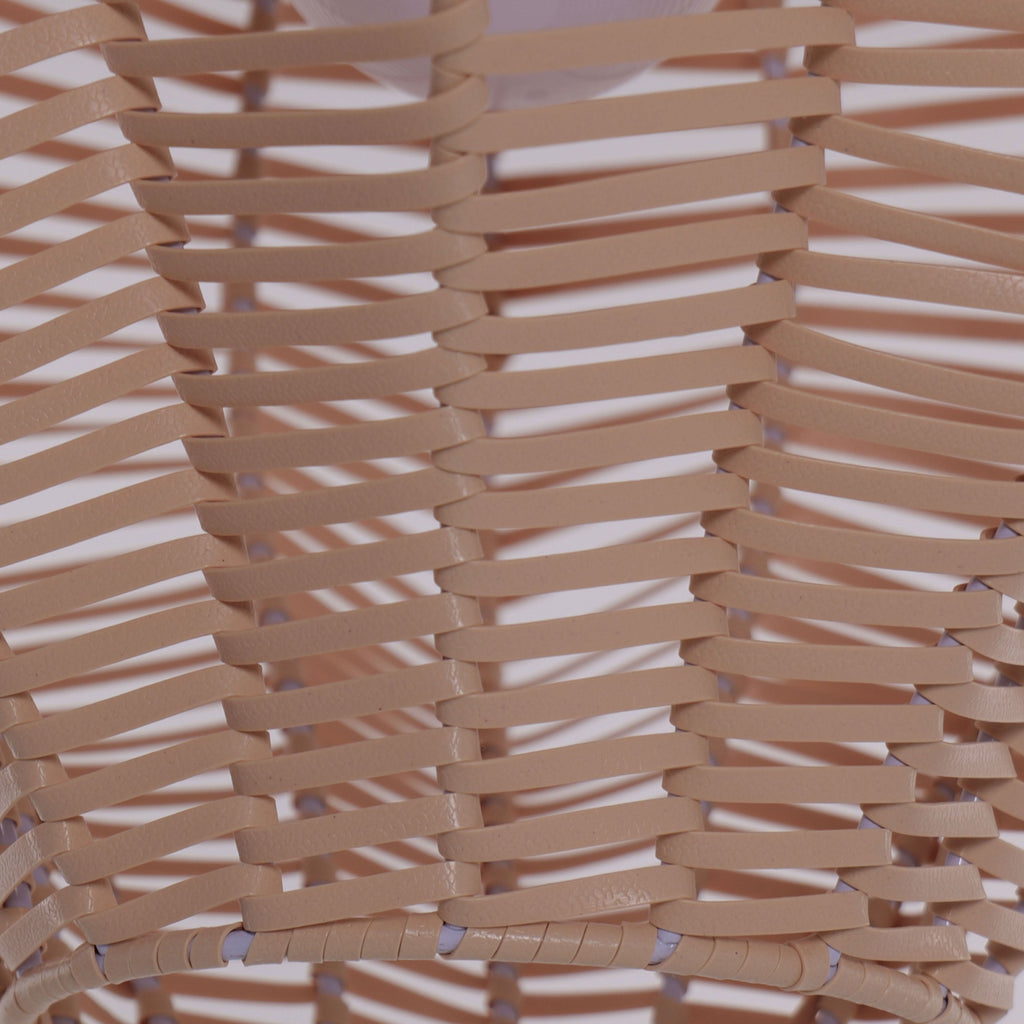 Lightsin Minimalist Handmade Wooden Rattan Pendant Light