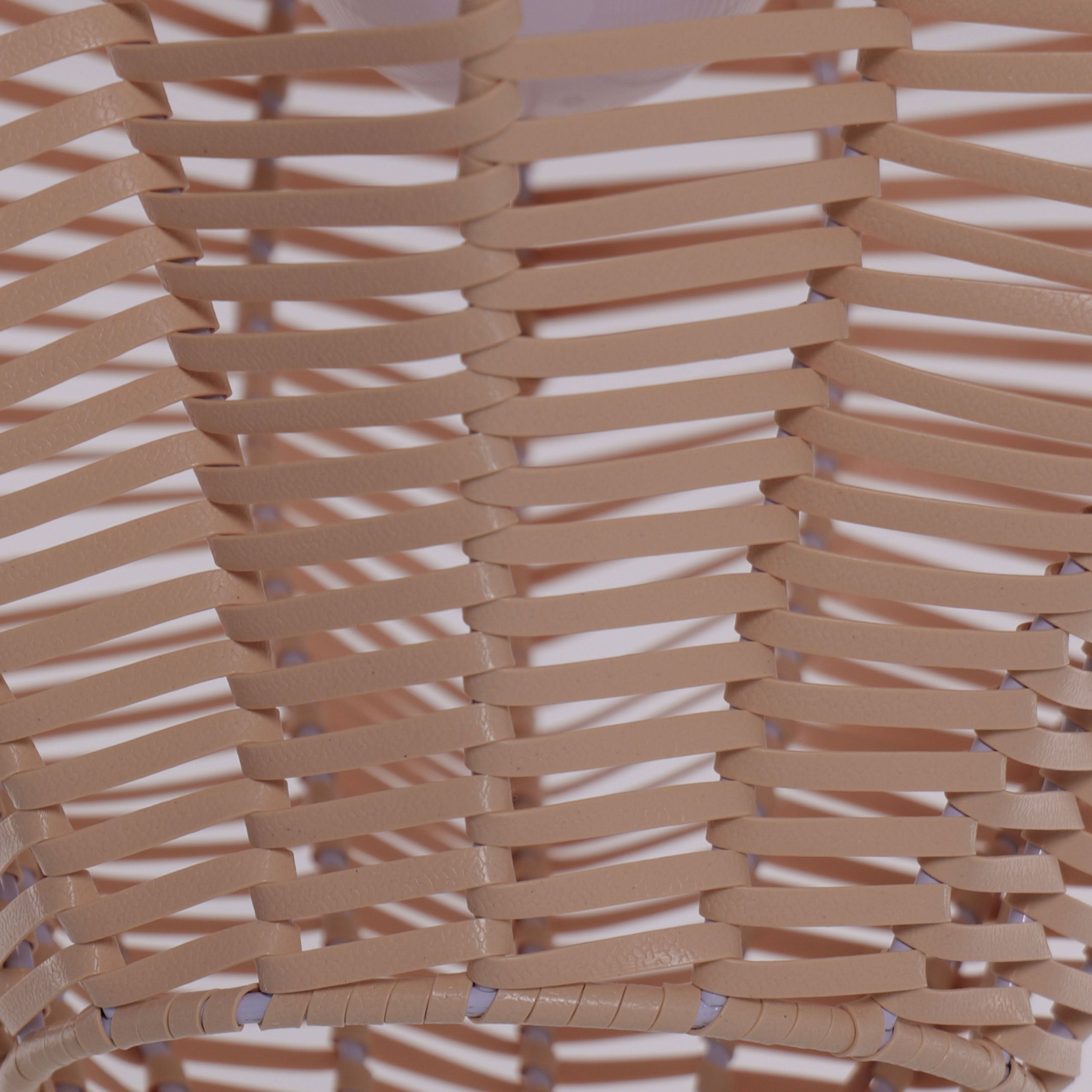 Lightsin Minimalist Handmade Wooden Rattan Pendant Light