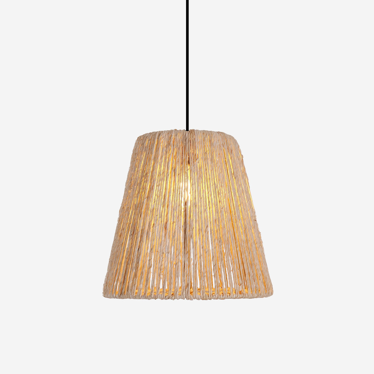 Lightsin Rustic Hemp Rope Woven Pendant Light for Cozy Interiors