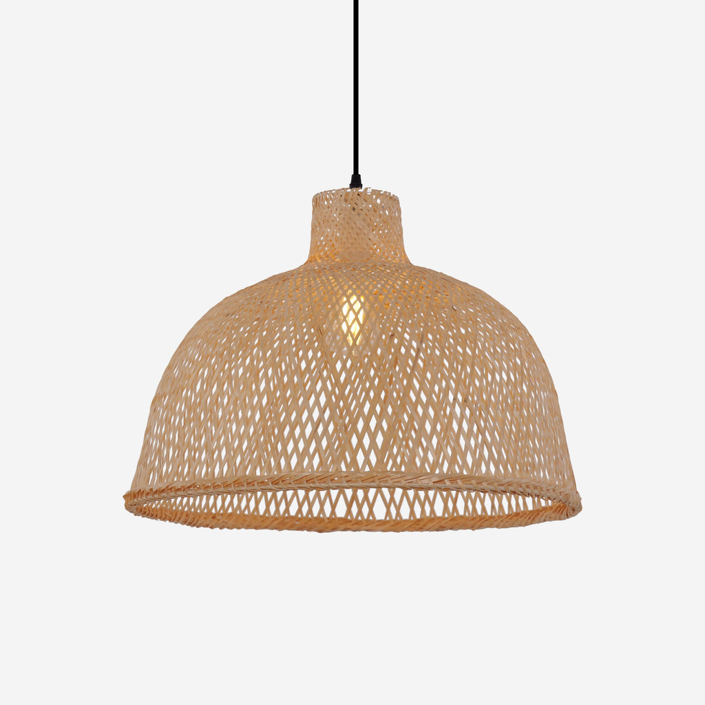 Lightsin Cella-Bamboo Dome Pendant Light – Handwoven Ceiling Lighting for Living Room & Kitchen