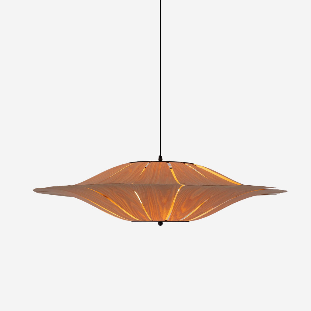 Lightsin Serene Wood Veneer LED Pendant Light with Tranquil Disc Design