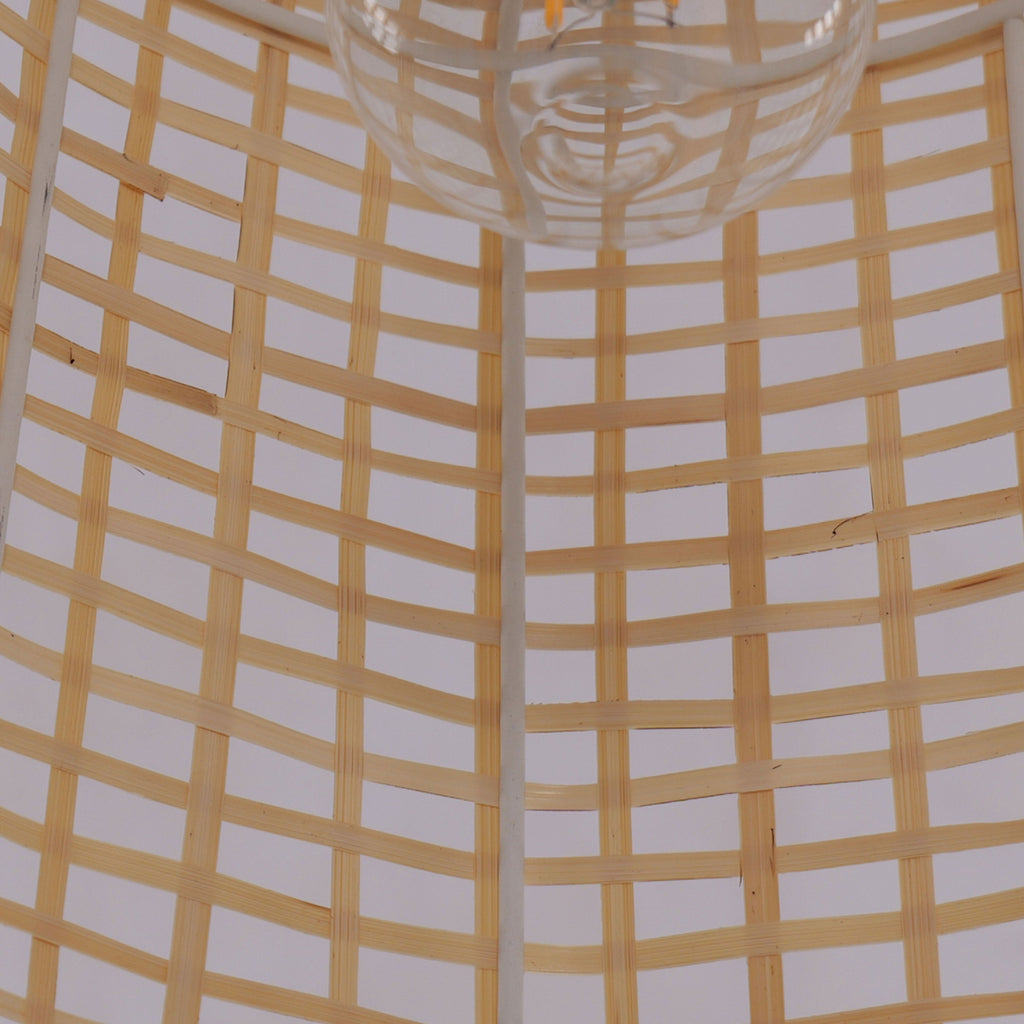 Lightsin Cella-Eco-Friendly Natural Woven Bamboo Pendant Light for Cozy Ambiance