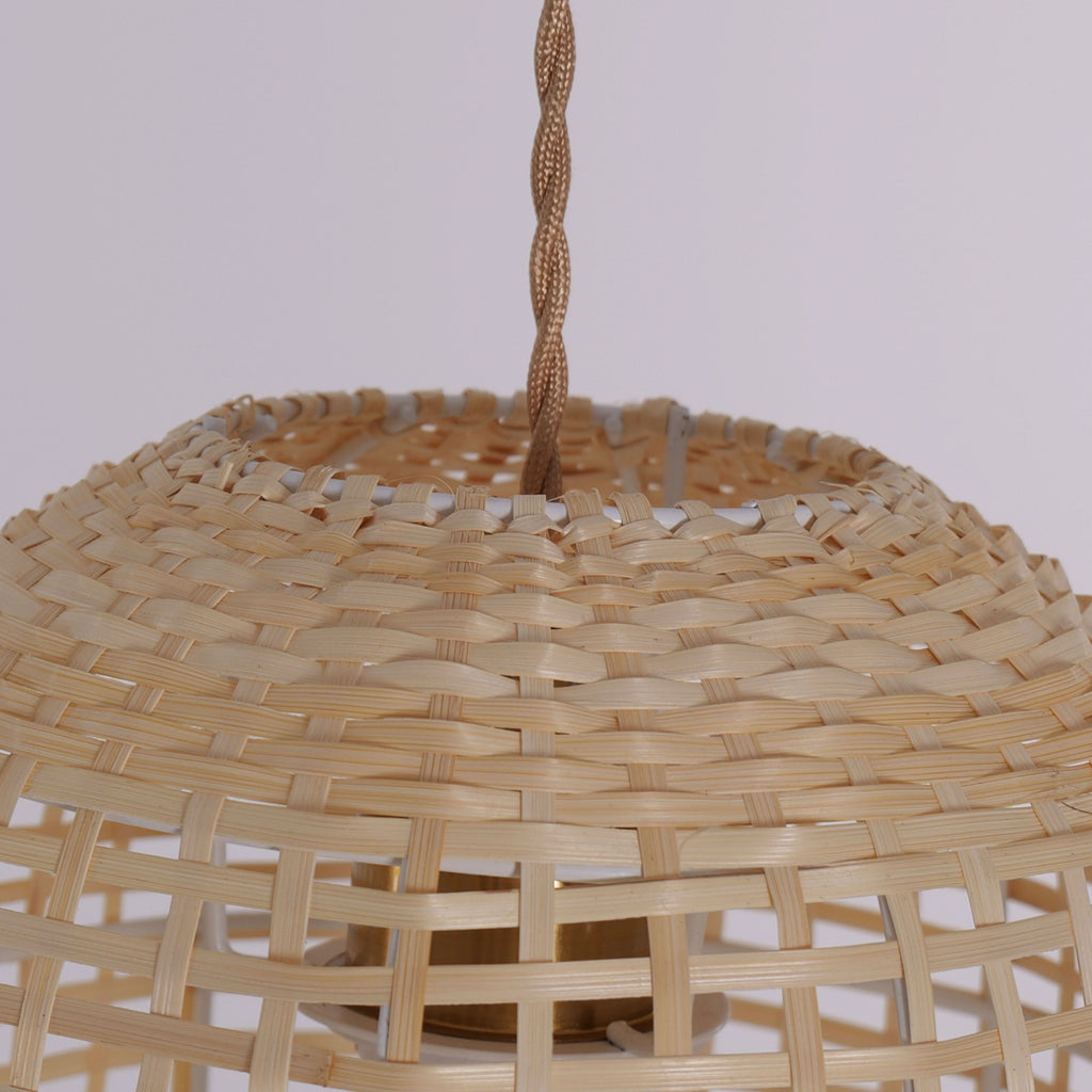 Lightsin Cella-Eco-Friendly Natural Woven Bamboo Pendant Light for Cozy Ambiance