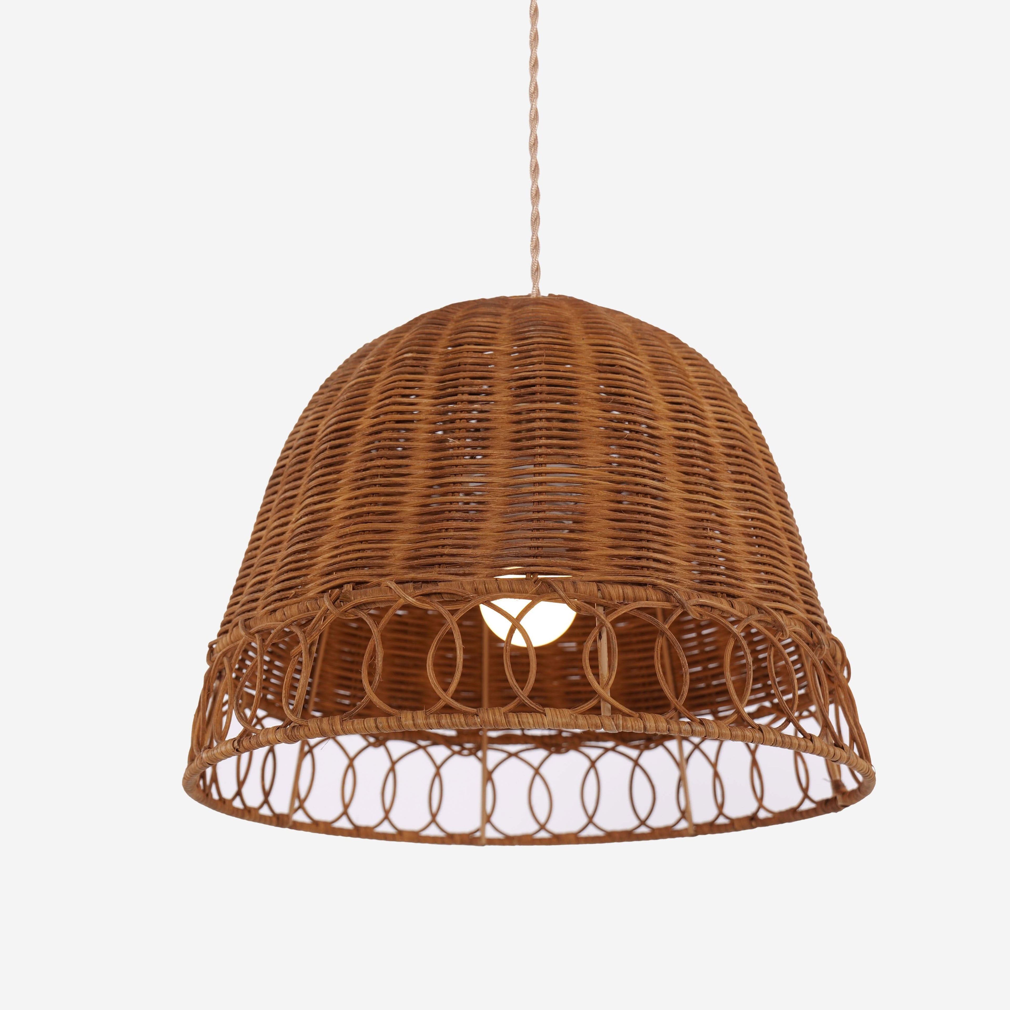 Lightsin Handwoven Rattan Pendant Light – Eco-Friendly, Warm Lighting for Cozy Living Rooms & Dining Spaces