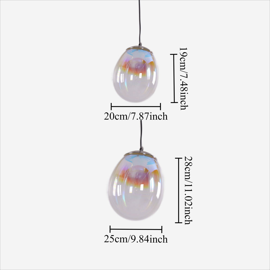 Lightsin Pendant Ceiling Light with Elegant Nebula Coloured Glass
