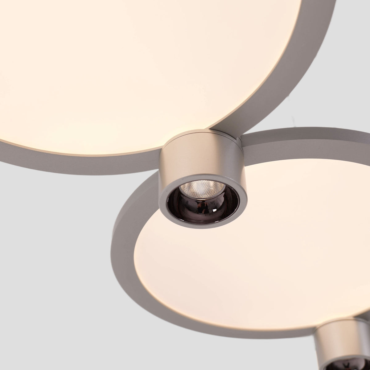 Lightsin Modern Three-Disk Silver/Gold Full Spectrum Ceiling Light
