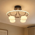 Lightsin Elegant Circular Ceiling Light with Four Orbs