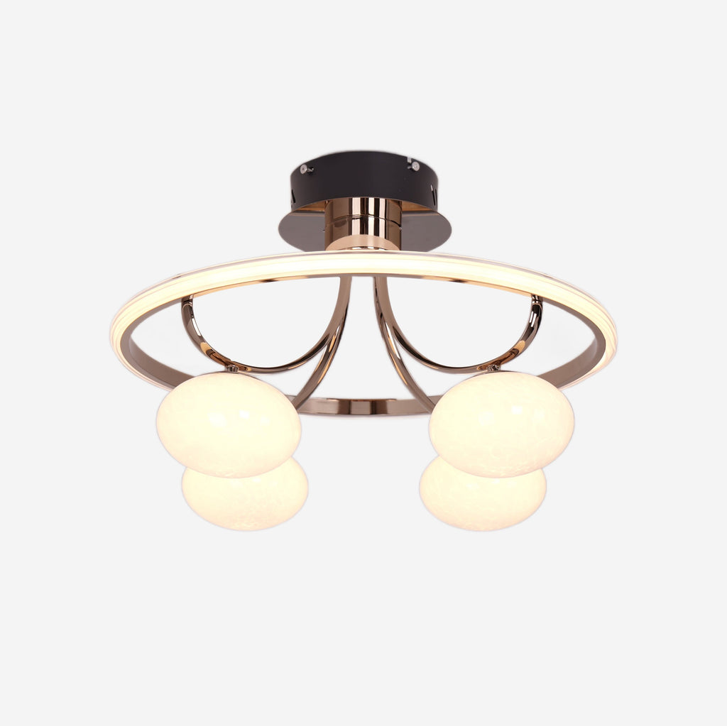 Lightsin Elegant Circular Ceiling Light with Four Orbs