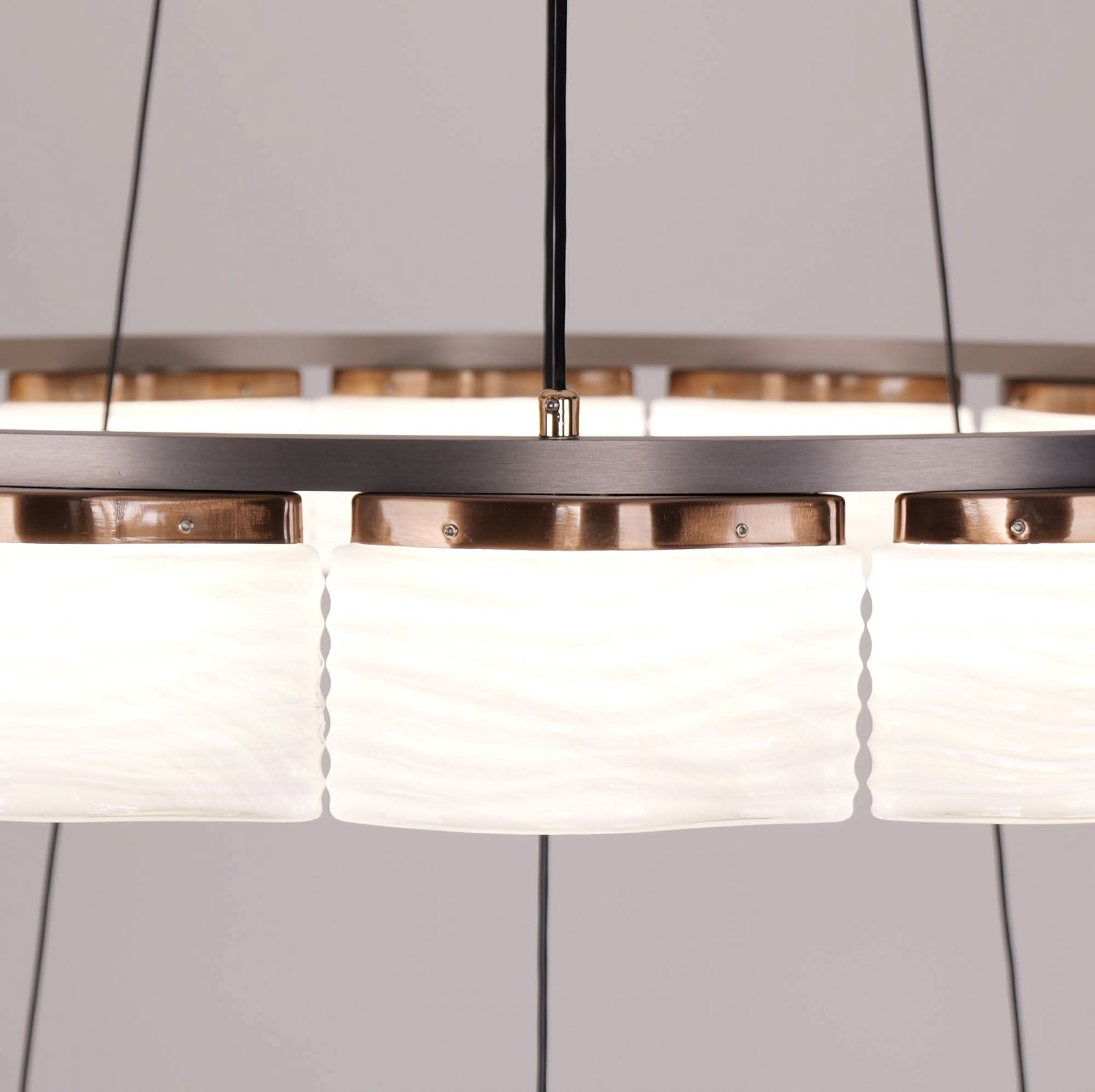 Lightsin Elegant LED Pendant Light with Onyx Glass Shade