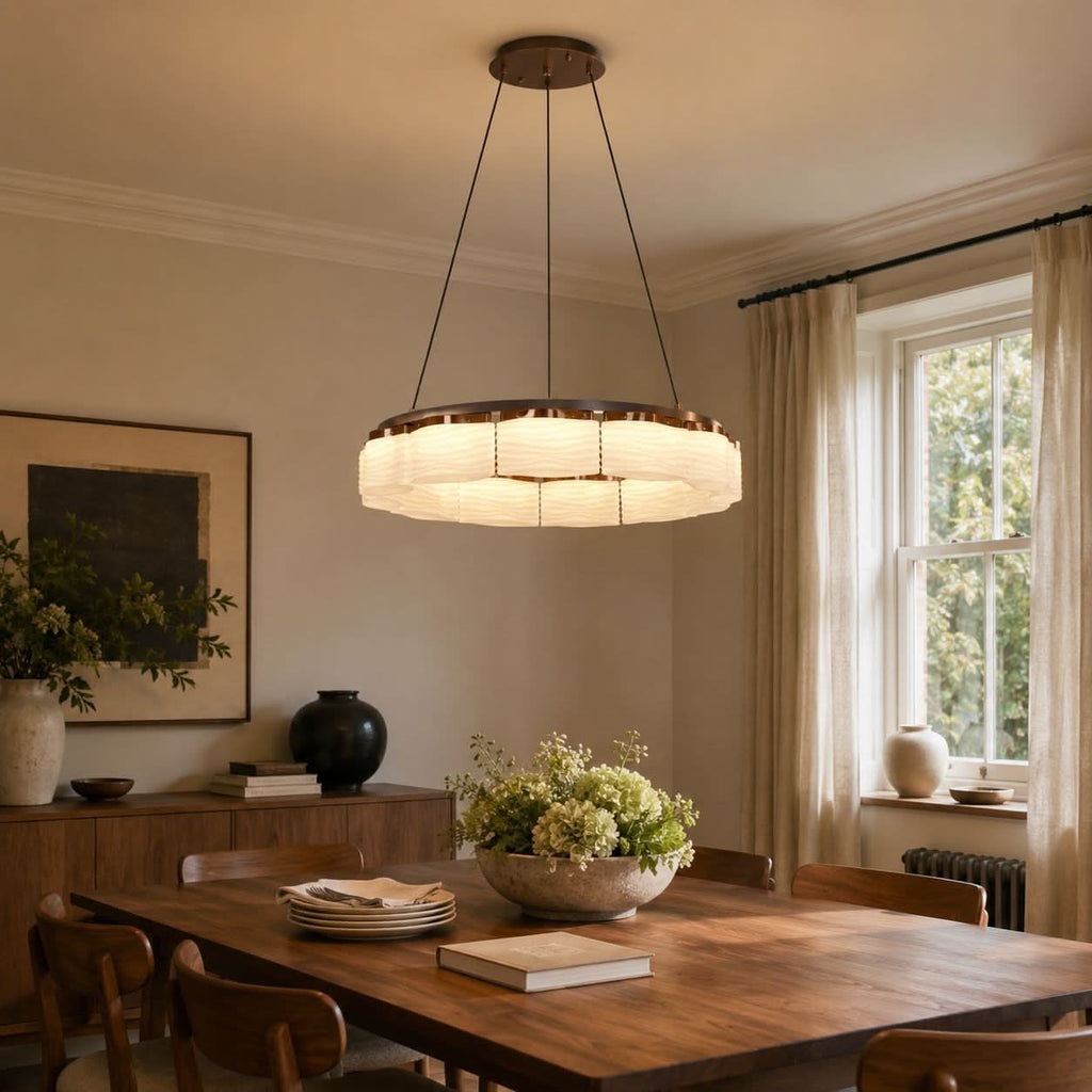 Lightsin Elegant LED Pendant Light with Onyx Glass Shade