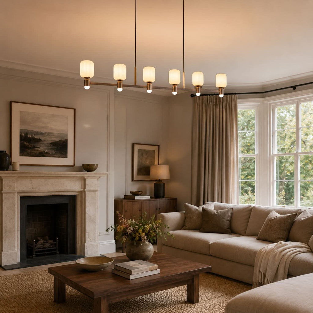 Lightsin Modern Minimalist Luxury Bronze Chandelier with Acrylic Shades