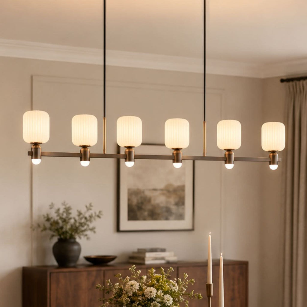 Lightsin Modern Minimalist Luxury Bronze Chandelier with Acrylic Shades