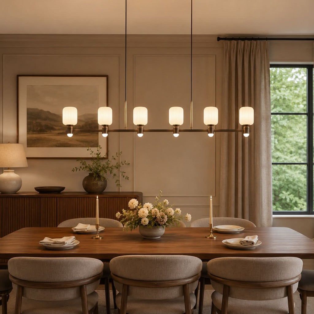 Lightsin Modern Minimalist Luxury Bronze Chandelier with Acrylic Shades