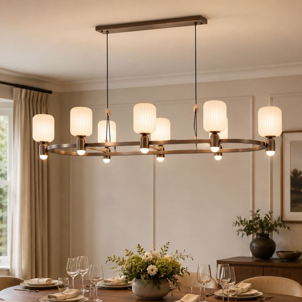 Lightsin Modern Minimalist Luxury Bronze Chandelier with Acrylic Shades