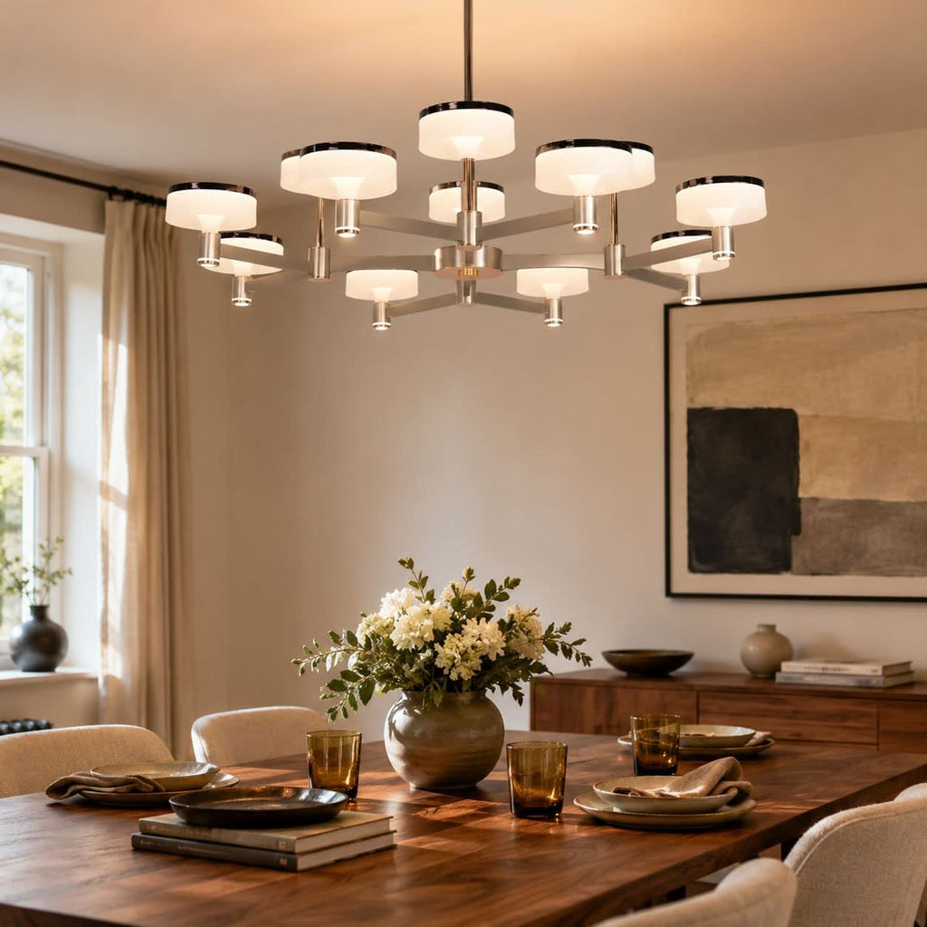 Lightsin Aluminum Acrylic Chandelier with Three-Color Changing