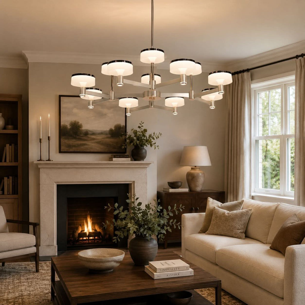 Lightsin Aluminum Acrylic Chandelier with Three-Color Changing