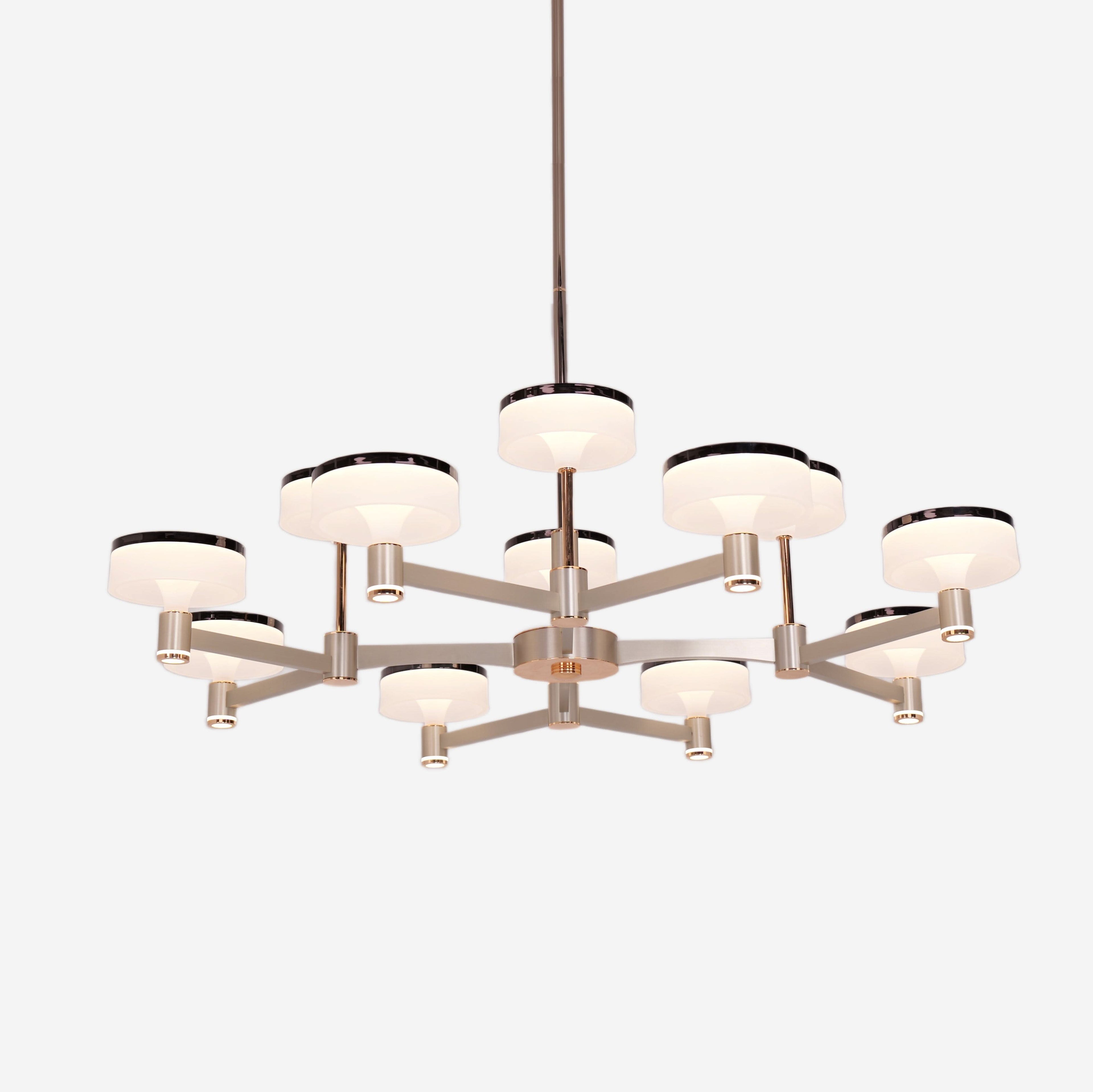 Lightsin Aluminum Acrylic Chandelier with Three-Color Changing