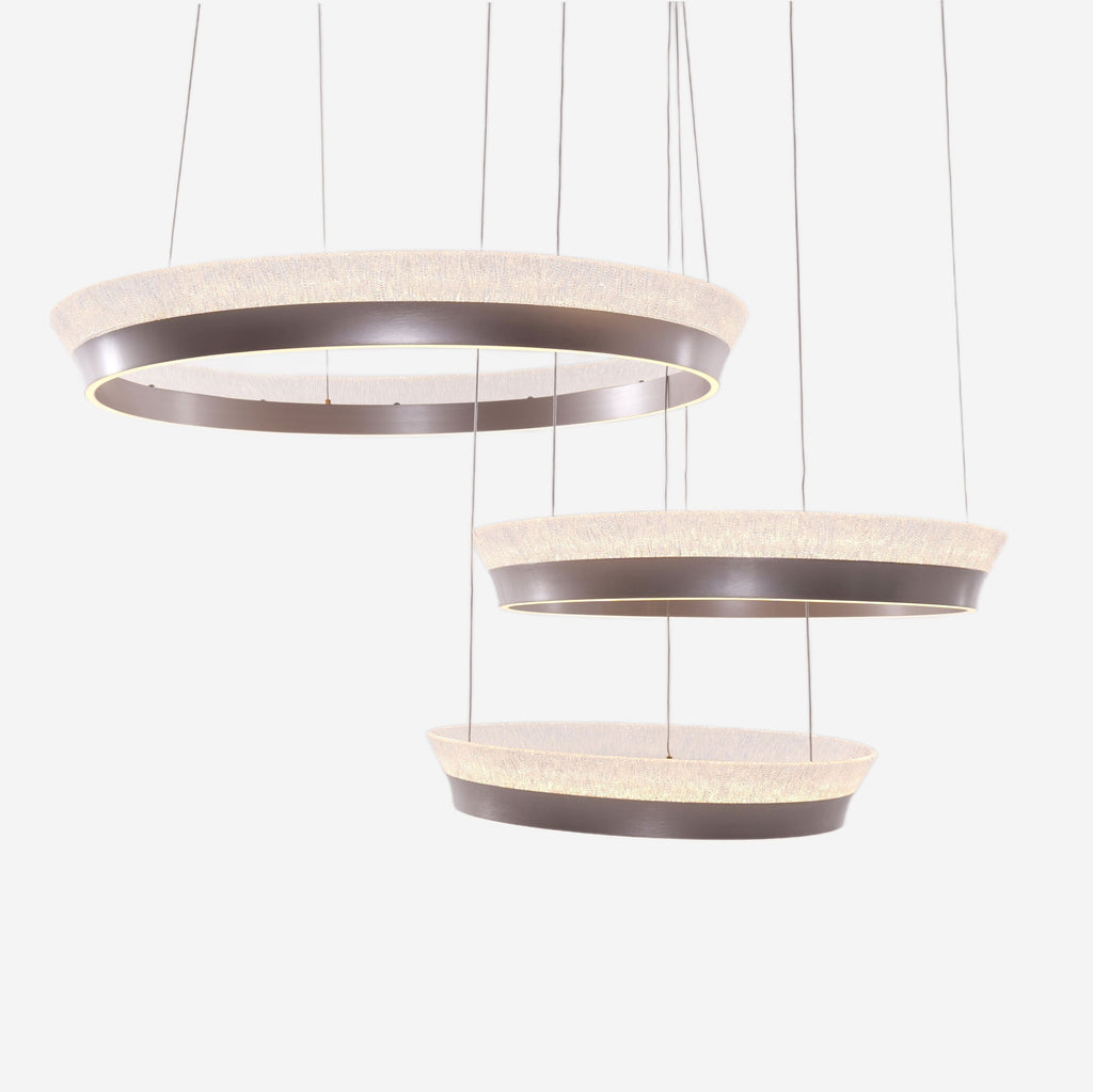 Lightsin Elegant Crystal Ring Chandelier Premium Pendant Light