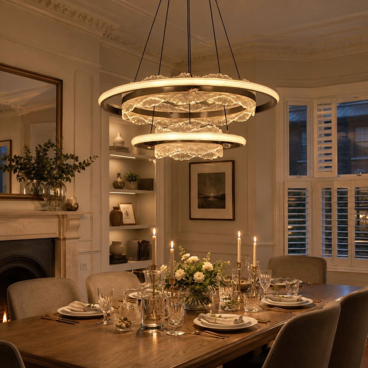 Lightsin Modern Ceiling Pendant Light with Aluminum and Acrylic Design