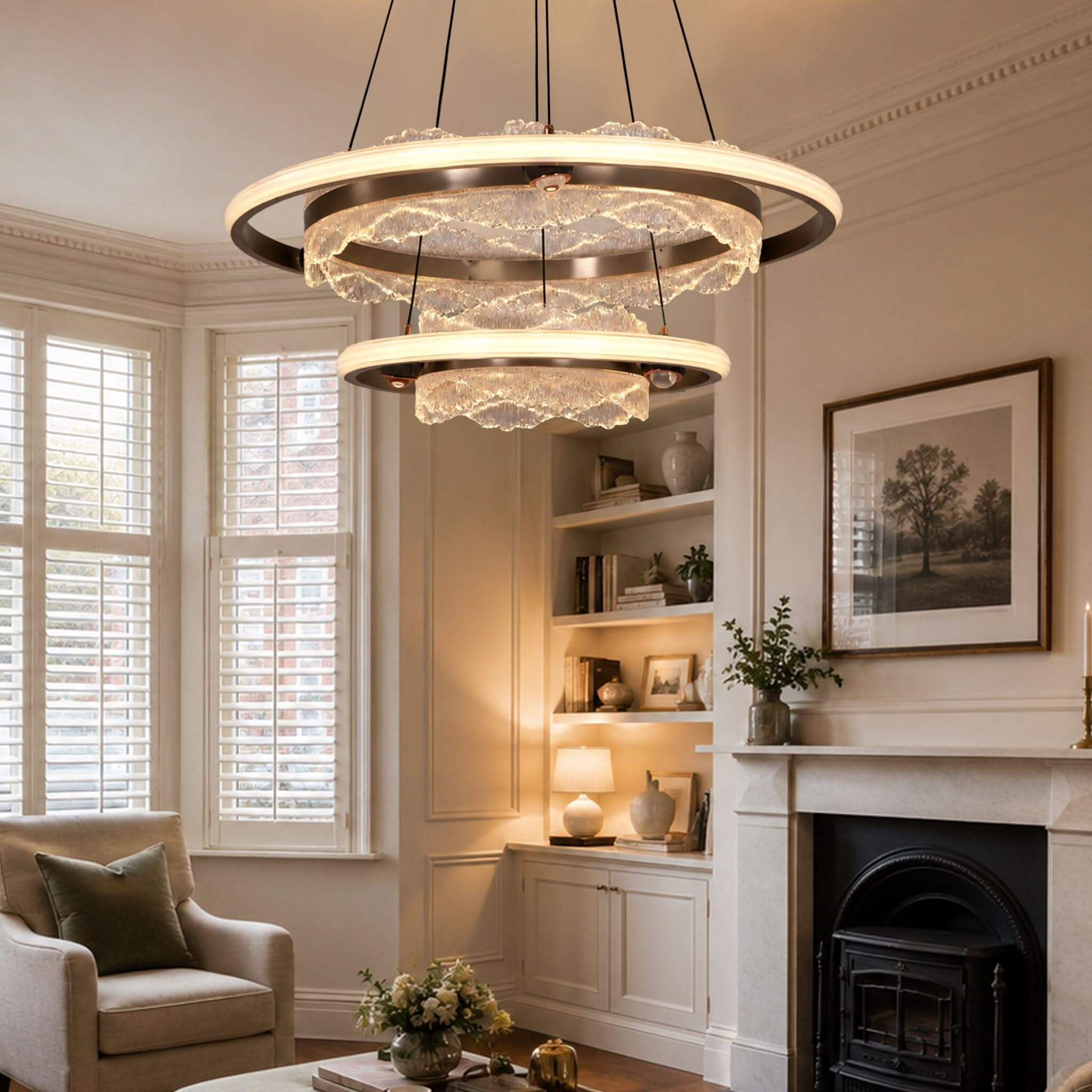Lightsin Modern Ceiling Pendant Light with Aluminum and Acrylic Design