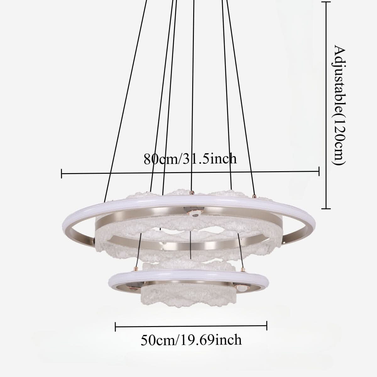 Lightsin Modern Ceiling Pendant Light with Aluminum and Acrylic Design