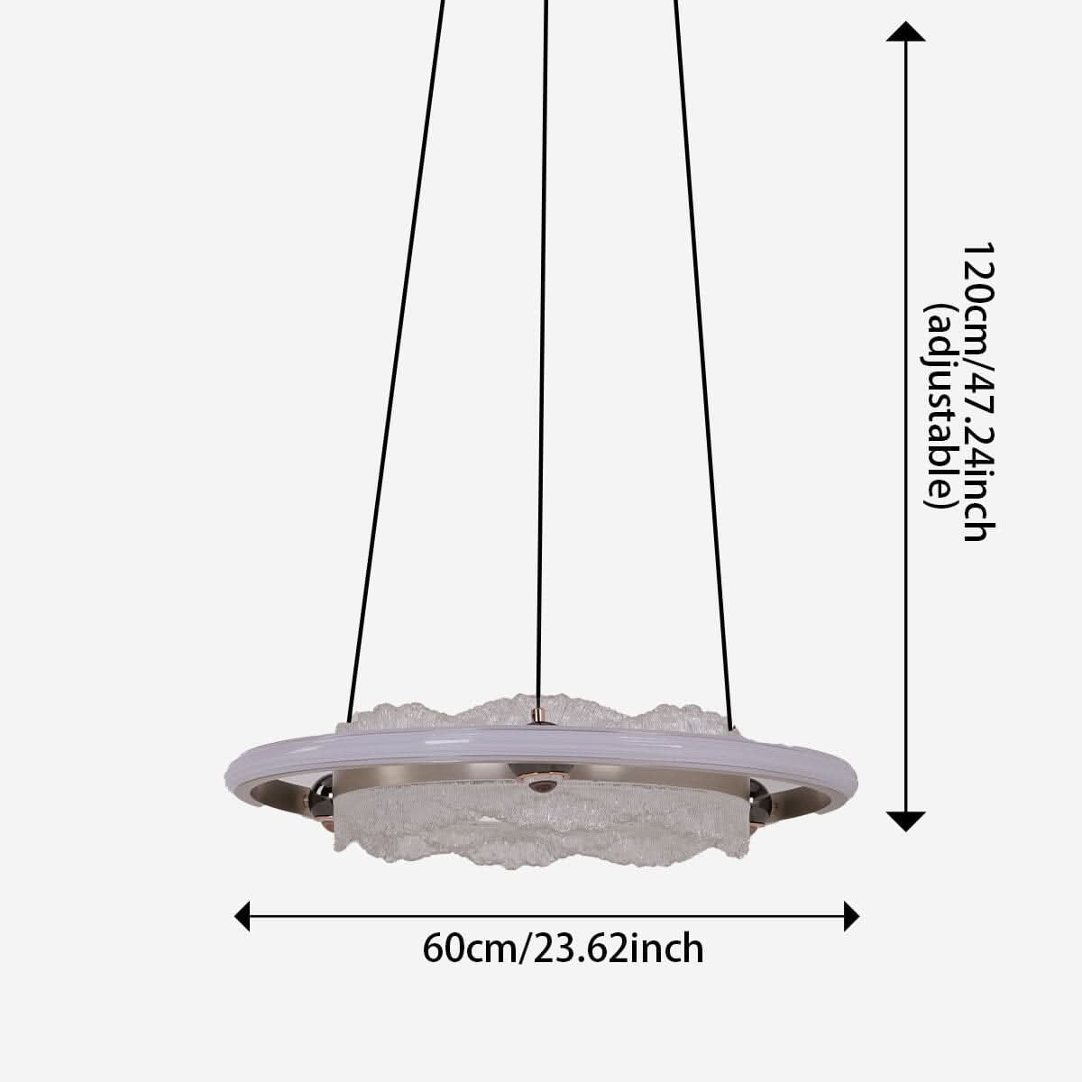 Lightsin Modern Ceiling Pendant Light with Aluminum and Acrylic Design