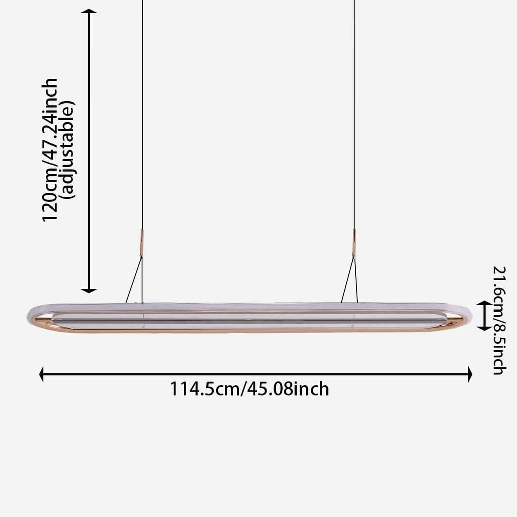 Lightsin Modern Oval Halo Pendant Light with Adjustable LED for Living Spaces
