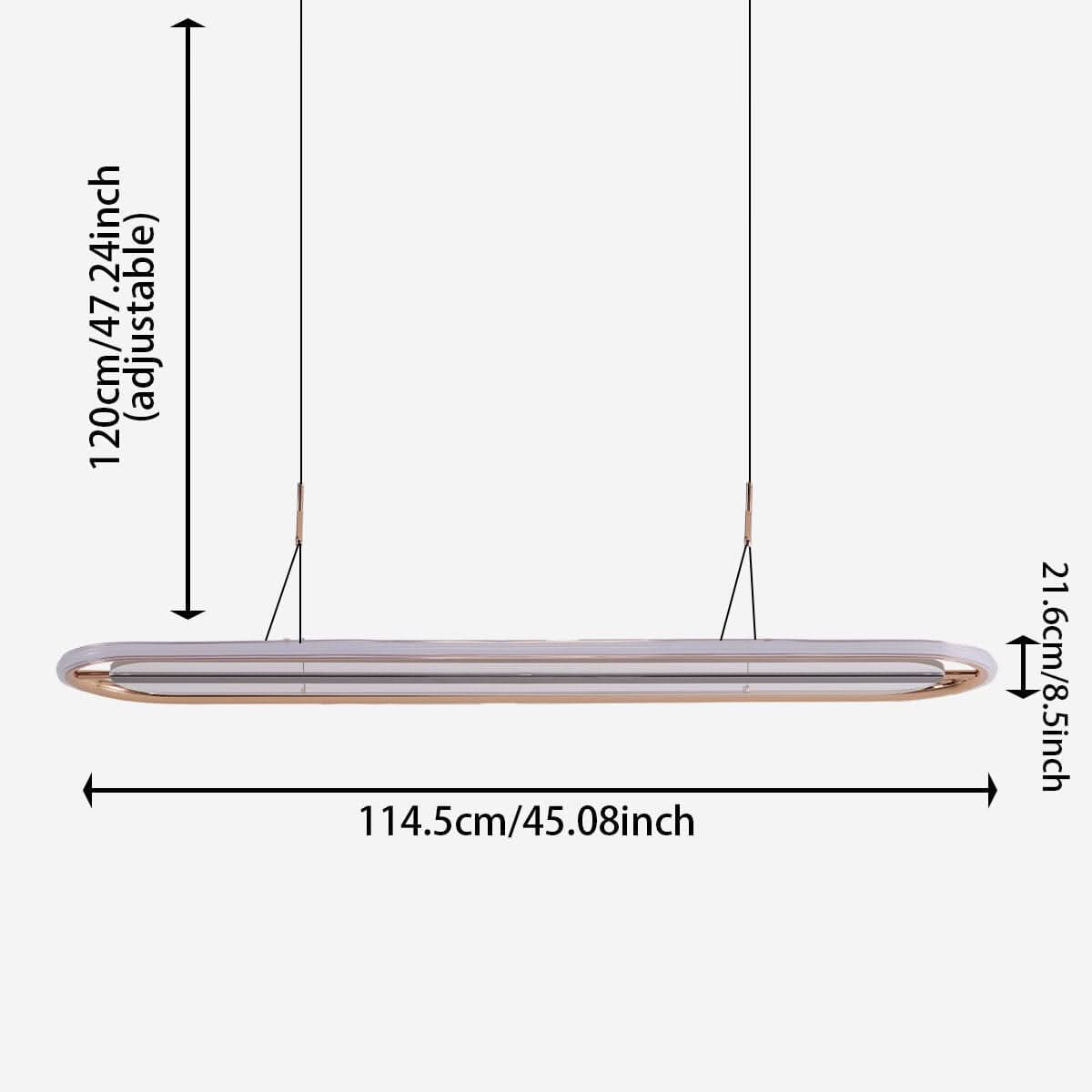 Lightsin Modern Oval Halo Pendant Light with Adjustable LED for Living Spaces