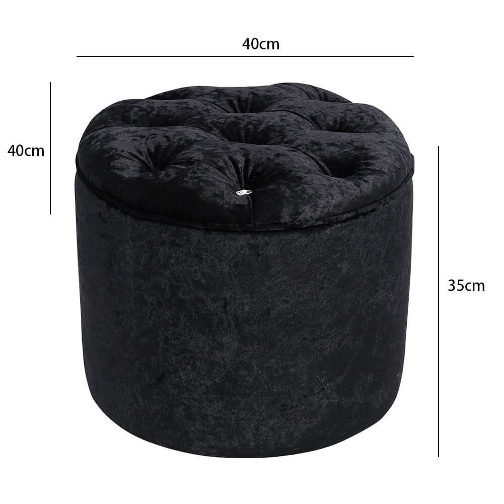 Rheinland Black Footstool